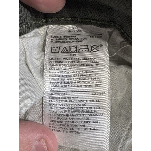 Gap Girlfriend Jeans Size 29 Womens Douglas Fir Green Distressed Stretch NWT! - Picture 5 of 5